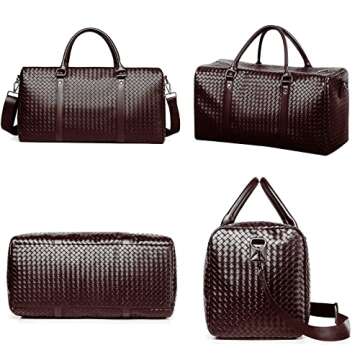 Premium Leather Travel Duffle Bag for Men - Stylish & Multifunctional