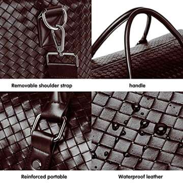 Leather Travel Duffle Bag for Men - Versatile Weekender Bag