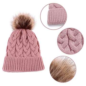 DANMY Baby Beanie Hat, Infant Newborn Toddler Winter Warm Knit Cap for Little Boys Girls, Winter War...