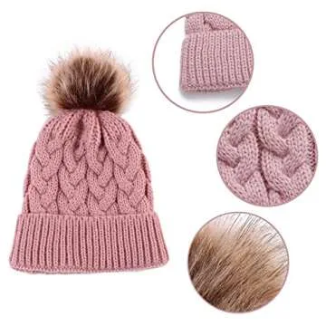 DANMY Baby Beanie Hat, Infant Newborn Toddler Winter Warm Knit Cap for Little Boys Girls, Winter War...