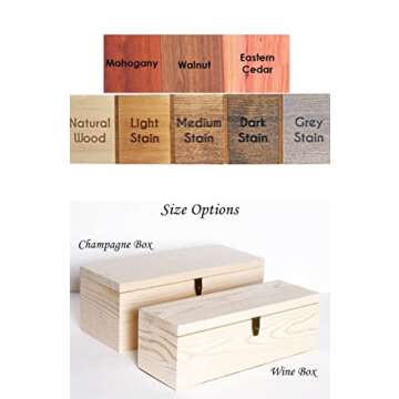 Personalized Engraved Wine Box - First Names and Vintage, Custom Text