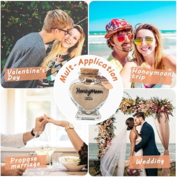 Qunrwe Honeymoon Sand Jar Gift for Newlyweds Couples