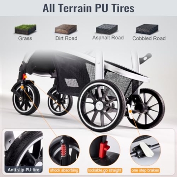 Hagaday Baby Stroller with Bassinet, Adjustable & Foldable