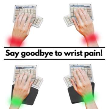 GRIFITI Ergodox Fat Wrist Pad Set for Ultimate Comfort