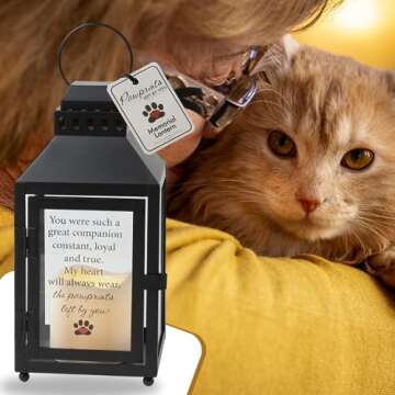 Pawprints Left by You Memorial Lantern for Pet Lovers