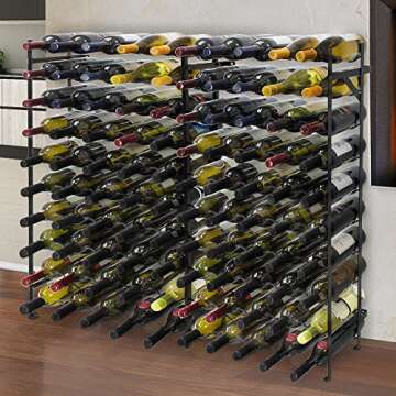 Stylish Sorbus Wine Rack - Holds 100 Bottles Perfectly