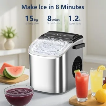 Portable Bullet Ice Maker - Quick Ice Production in 8 Min