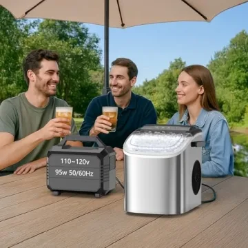 Portable Bullet Ice Maker - Quick Ice Production in 8 Min