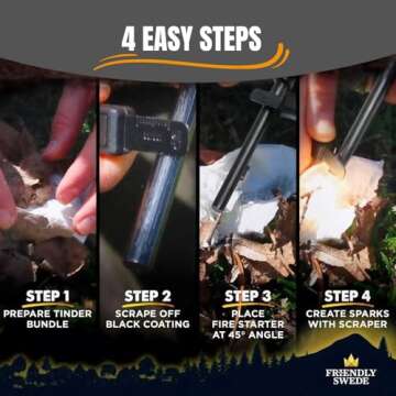 Friendly Swede XL Ferro Rod Fire Starter for Survival