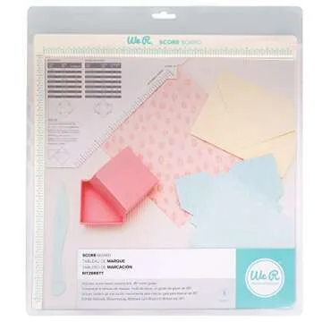 We R Memory Keepers, Trim and Score Board, Includes 12x12 Inch Board and One Scoring Tool, Cuts Large Scrapbook Pages, Small Embellishments, Sturdy Locking, Precise Blades, with Storage Compartment