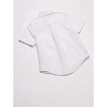 The Children's Place Baby Boys and Toddler Boys Short Sleeve Oxford Button Down Shirt, White, 3T