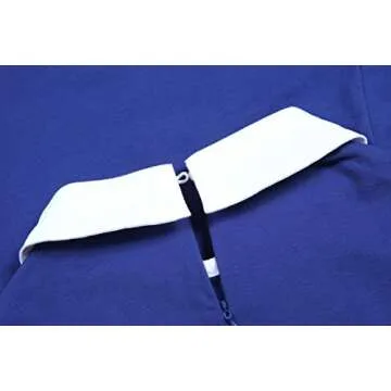 Aphratti Women's Long Sleeve Fall Dresses 2024 Casual Peter Pan Collar A Line Fit and Flare Skater Goth Dress Blue Medium