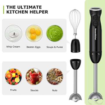 Bonsenkitchen Immersion Blender: Powerful & Versatile Kitchen Tool
