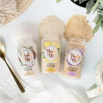 Pinky Up Lemon Sugar, 3.5oz Yellow Flavored Sugar, Sugar Rimmer for Cocktails, Sanding Sugar, Cocktail Rimmer, Home Bar Accessories, Margarita Party