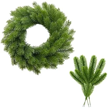 MEMOVAN 30 pcs Artificial Pine Branches for Holiday Decor