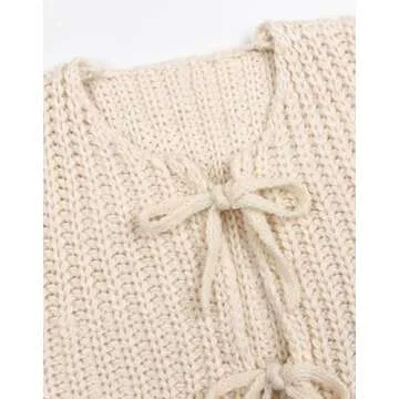 Trendy Cardigan Sweater Vest for Women - Crochet Top