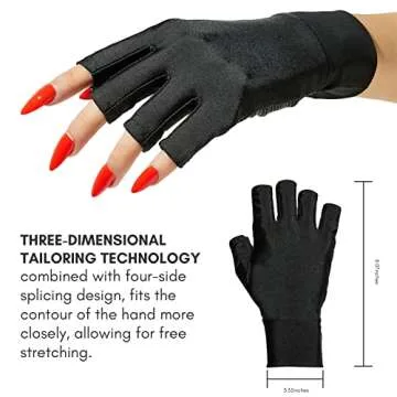 Makartt UV Gloves - UPF 50+ Protective Nail Art Gloves