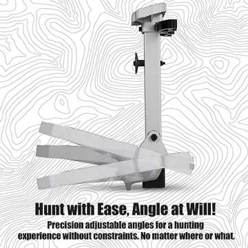 NatureBlend Hunting Saddle Platform: 16"x12" Lightweight Cast Aluminum, Non-Slip Ridge Grips, Fully Adjustable Silent Tree Saddle Platform, Reliable Hunting Platform for Saddle Hunters