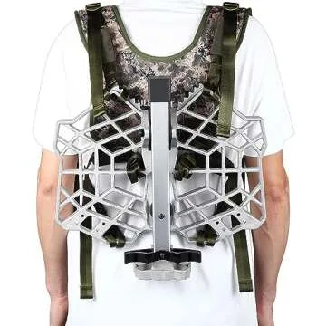 NatureBlend Hunting Saddle Platform: 16"x12" Lightweight Cast Aluminum, Non-Slip Ridge Grips, Fully Adjustable Silent Tree Saddle Platform, Reliable Hunting Platform for Saddle Hunters