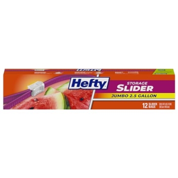 Hefty Slider Jumbo Storage Bags - 12 Count Solution