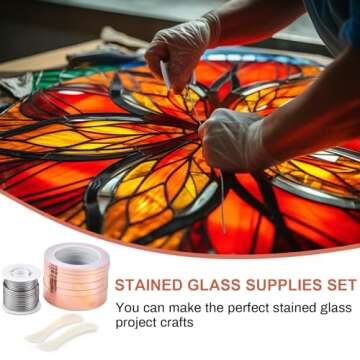 Innconee Stained Glass Supplies Set for Crafting Fun