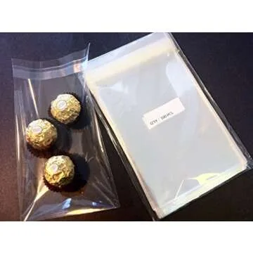 Clear Resealable Cellophane Bags for Baked Goods