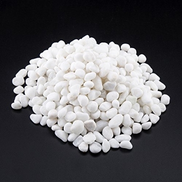 KISSTAKER White Pebble for Aquarium and Decoration