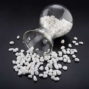 KISSTAKER White Pebble for Aquarium and Decoration