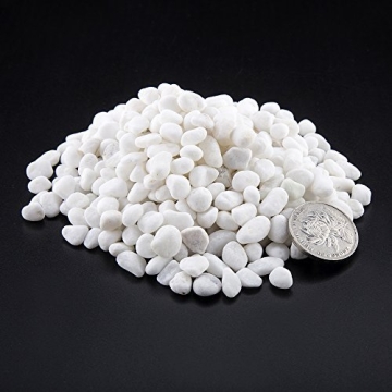 KISSTAKER White Pebble for Aquarium and Decoration