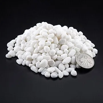 KISSTAKER White Pebble for Aquarium and Decoration