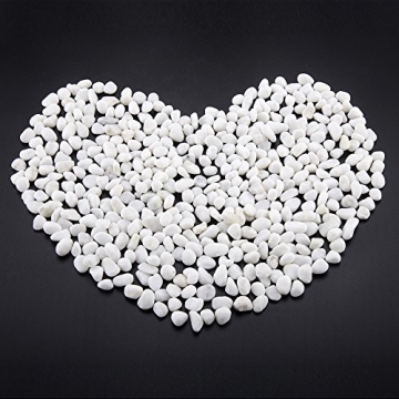 KISSTAKER White Pebble for Aquarium and Decoration