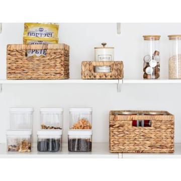 Stylish StorageWorks Wicker Baskets Set of 2 for Organizing