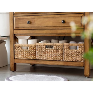 Stylish StorageWorks Wicker Baskets Set of 2 for Organizing