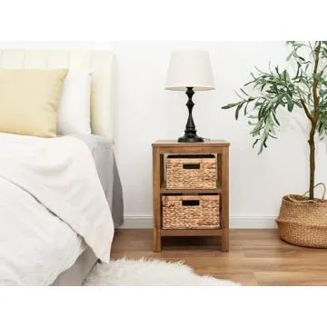 Stylish StorageWorks Wicker Baskets Set of 2 for Organizing