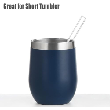 ALINK Short Glass Straws - Eco-Friendly 6 Inch Drinking Straws