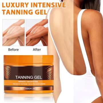 Luxury Intensive Tanning Gel - Instant Tan for All Skin Types