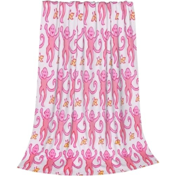 Cozy Monkeys Ultra-Soft Flannel Blanket for All Ages