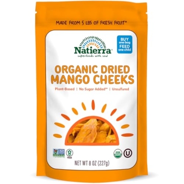 Organic Dried Mango Cheeks No Sugar Vegan Snack