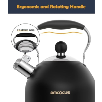 Durable Stainless Steel Whistling Tea Kettle 2 Quart