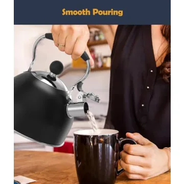 Durable Stainless Steel Whistling Tea Kettle 2 Quart
