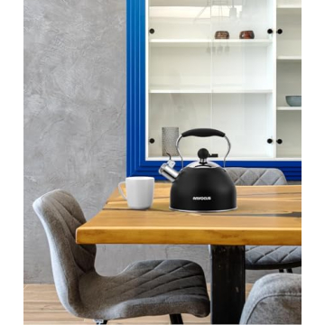 Durable Stainless Steel Whistling Tea Kettle 2 Quart