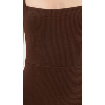 LE BOP Women's Juliette Dress, Chocolate, Brown, XS
