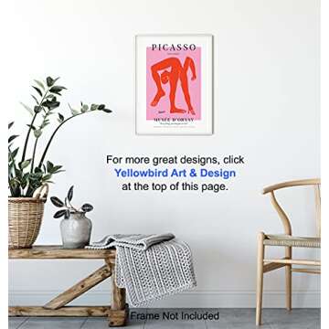 Pablo Picasso Wall Art - Pablo Picasso Poster - Pablo Picasso Prints - Gallery Wall Art - Museum Poster - Mid-Century Modern Decor - Abstract Art - Minimalist Wall Decor - Art Gifts for Women - 8x10
