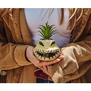 Disney The Nightmare Before Christmas Oogie Boogie 4-Inch Ceramic Mini Planter With Artificial Succulent