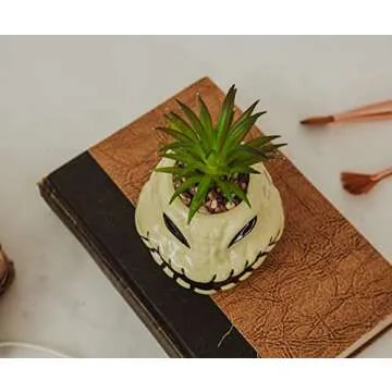 Disney The Nightmare Before Christmas Oogie Boogie 4-Inch Ceramic Mini Planter With Artificial Succulent