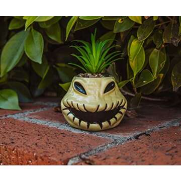 Disney The Nightmare Before Christmas Oogie Boogie 4-Inch Ceramic Mini Planter With Artificial Succulent