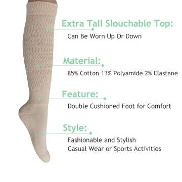 AWS Slouch Socks: Cozy Knee High Comfort for All