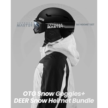OutdoorMaster Ski Helmet Set with Goggles for All Ages