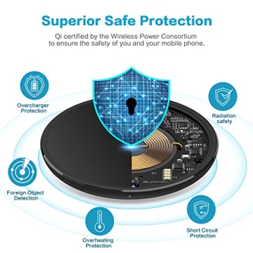 Vebach 15W Fast Wireless Charger Pad for iPhone Samsung