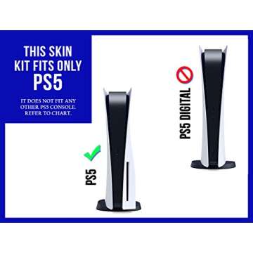 Gold Chrome Mirror Vinyl Decal Mod Skin Kit by System Skins - Compatible with PlayStation 5 Console ...